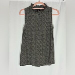 J. Crew 100% Silk Black Sleeveless Blouse